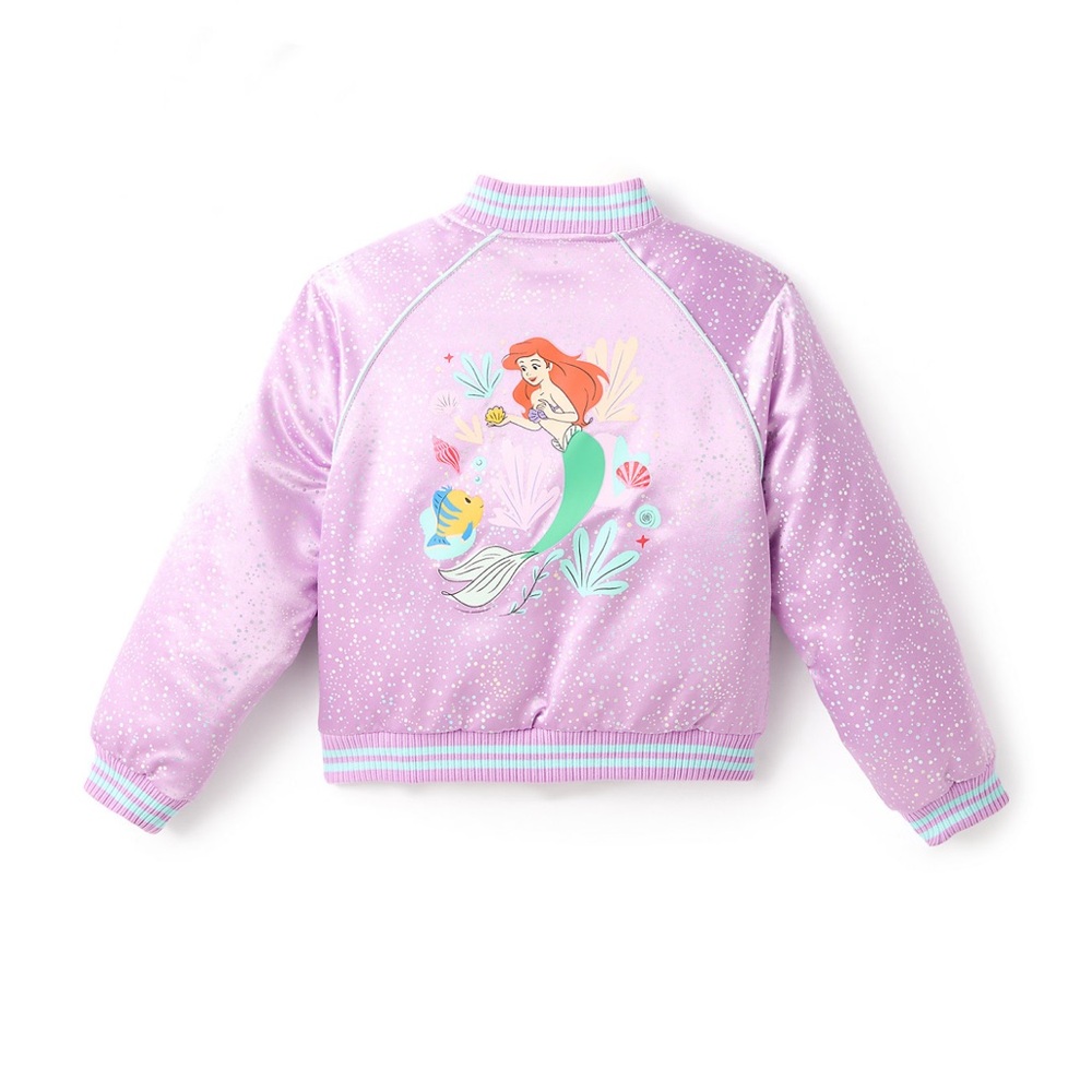 NWT The Little Mermaid Bomber Jacket for Girl size 7/8 - Picture 2 of 4